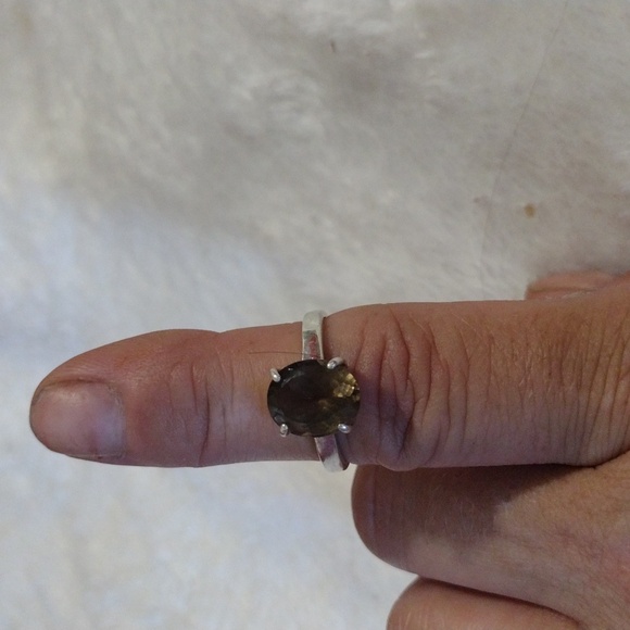 Jewelry - Smokey Quartz Sterling Silver Creek Size 7 Ring